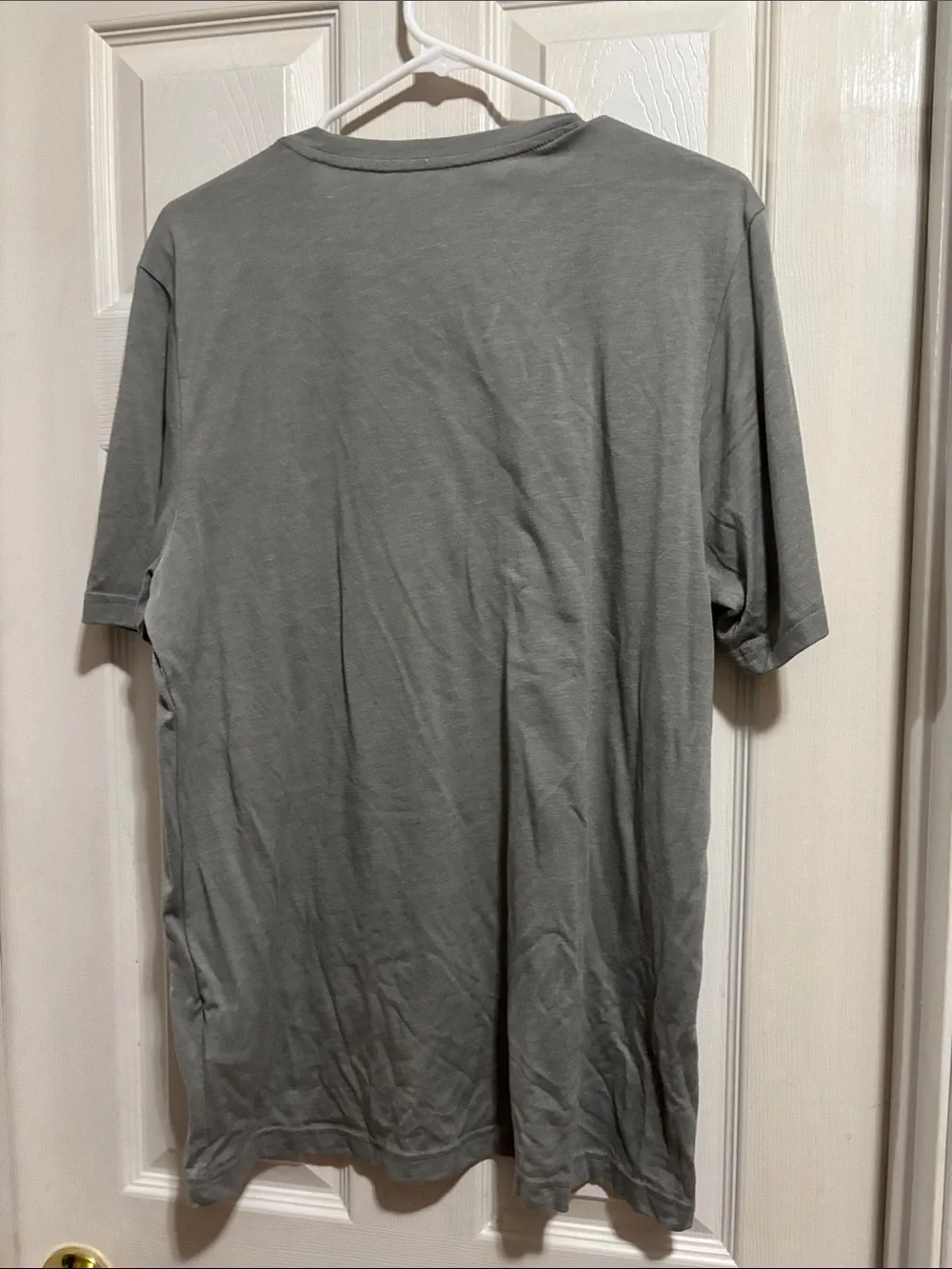 adidas Men’s Gray Short Sleeve Crew Tee with Black Logo